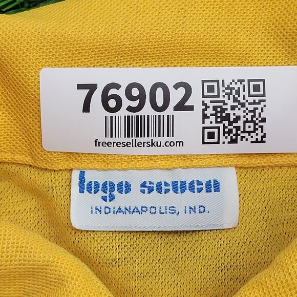 Vintage 80s Pittsburgh Steelers Logo 7 Polo Shirt M/L 21x25 Yellow USA - Picture 11 of 11